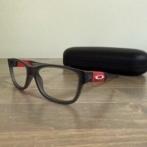 Oakley‎ Youth Boys Sat Grey Smoke Red OY8012 Top Level Eyeglasses
